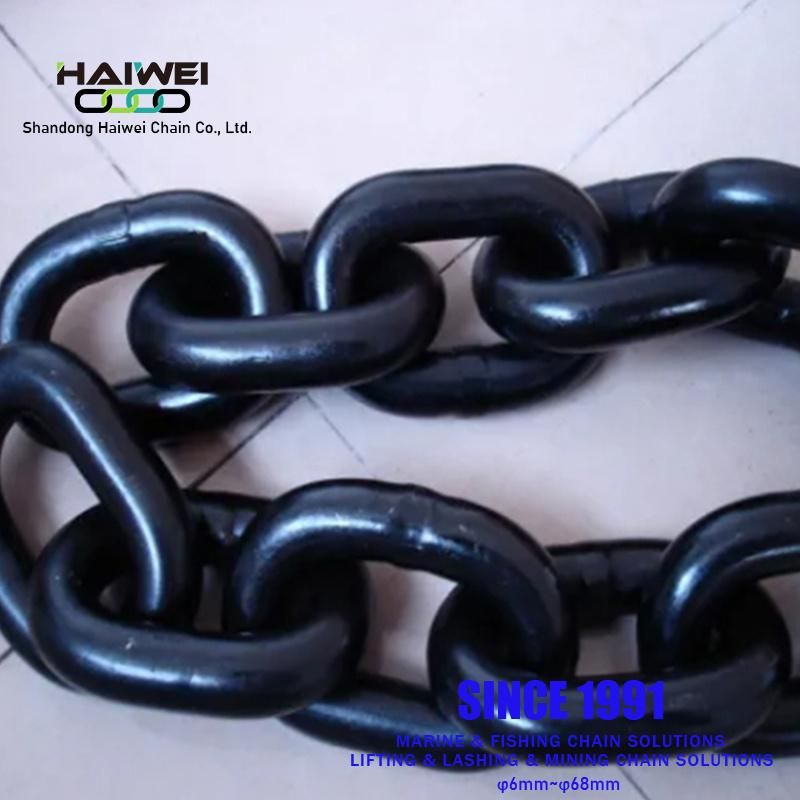 Blacking Painting Flash Welding Link Chain for Lifting Use G 80 Grade