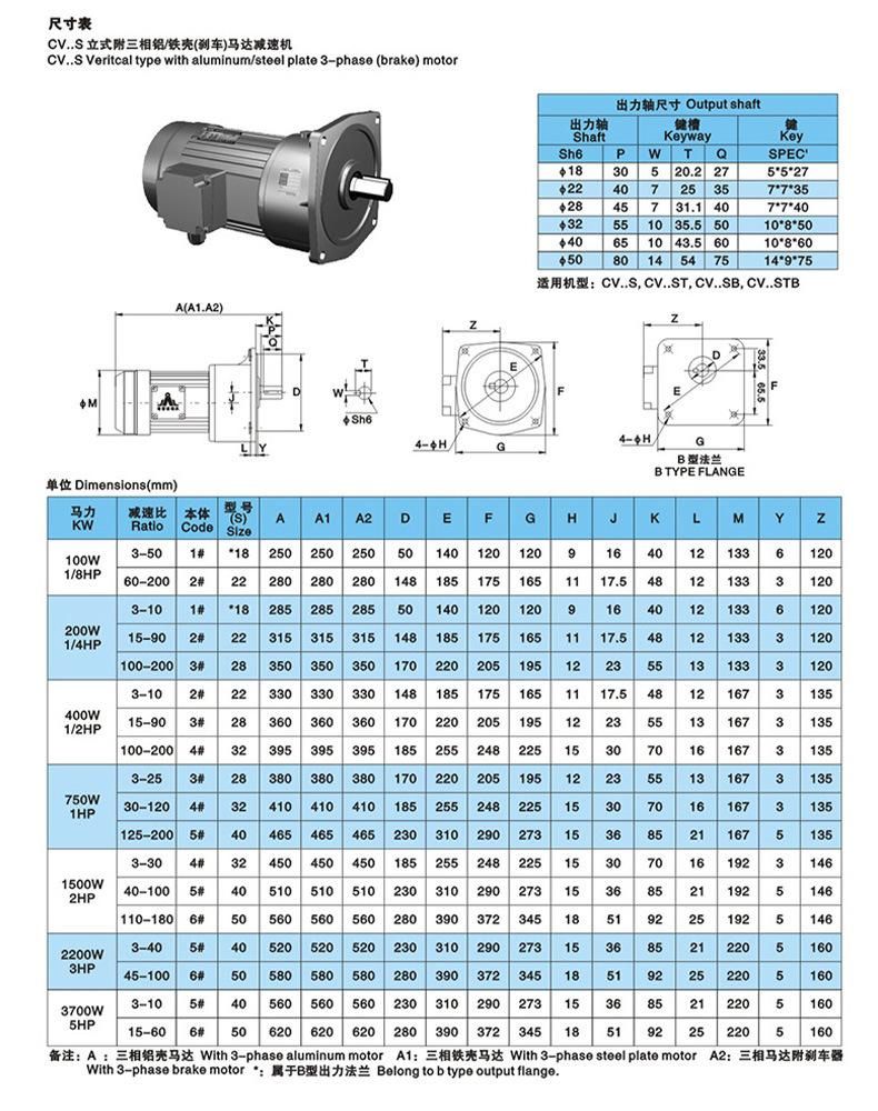 AC Gear Motor, Horizonal Type,