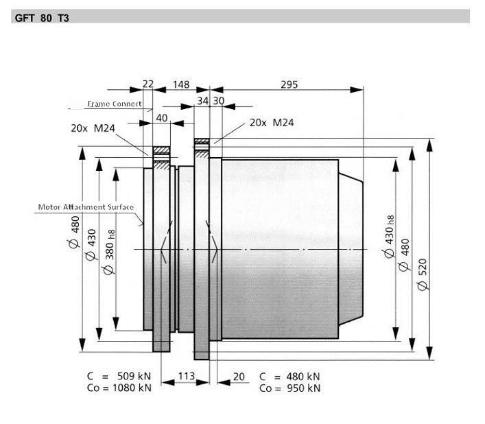 Rexroth Gft Series Travel Drive Gearbox Gft80t3 Series