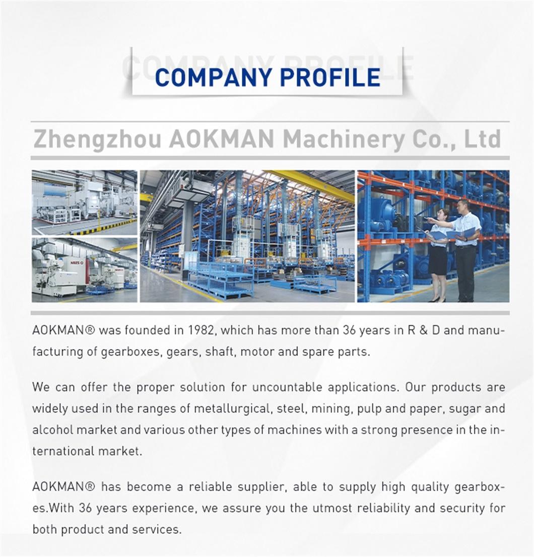 Aokman Electric Motor Reduction Gearbox Single Stage Rectangle Speed Reducer for Food & Beverage Factory
