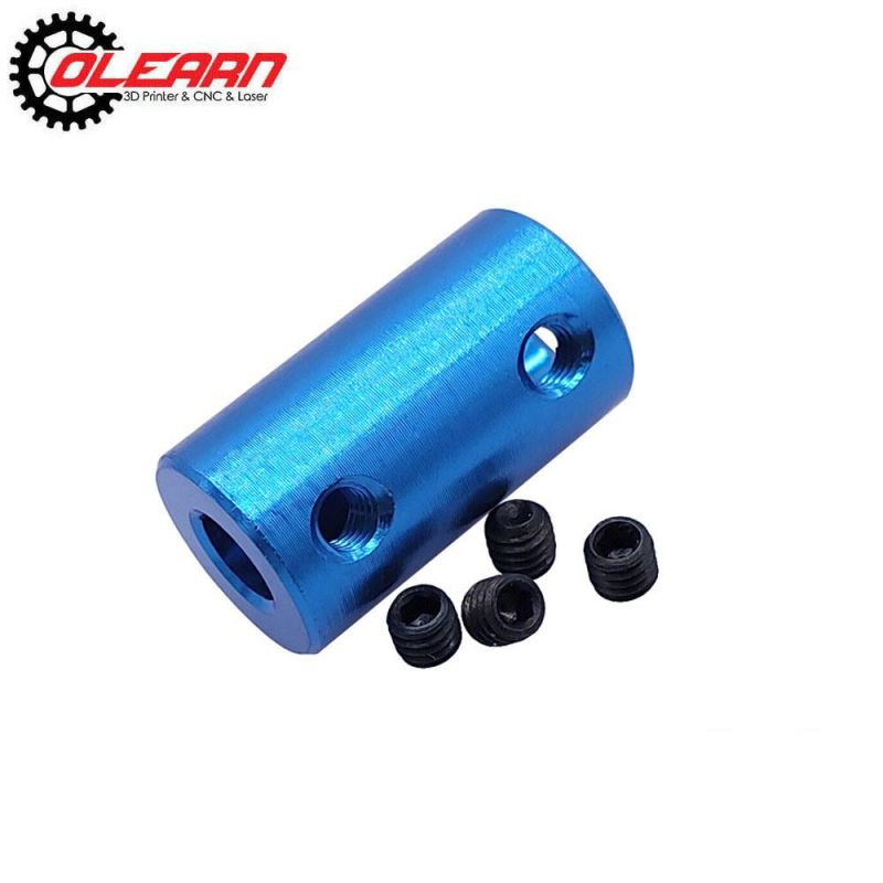 Olearn Aluminum Alloy Coupling Bore 3*4*5*6*6.35*7*8*10mm 3D Print Part Blue Flexible Shaft Coupler Screw Part Stepper Motor