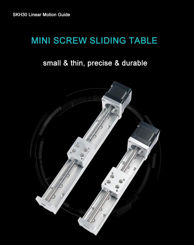 Mini Linear Stage Actuator Small Slide Guide Rail CNC Screw Lead Motion Table Motorized NEMA 14 Stepper Motor[100mm Stroke]