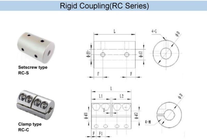 25-40mm Bore Diameter Od 25-40mm L 40-50mm Wholesale Simple Shaft Hard Quick Motor Rigid Coupling