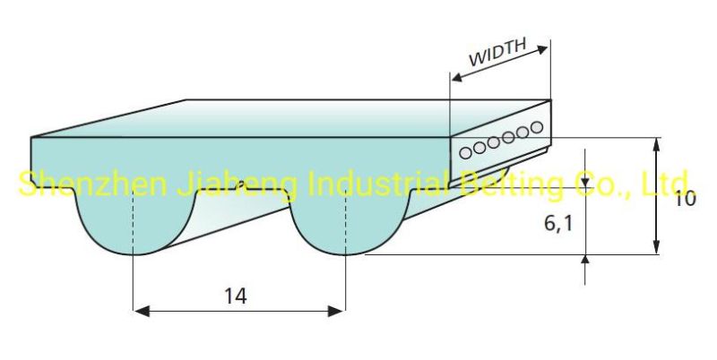 Rpp 14m Nft PU Timing Belt Toothed Belt with Steel Cord