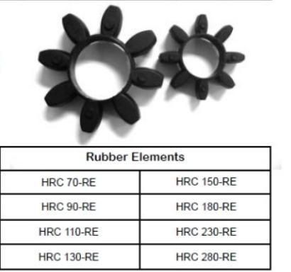 HRC70 90 110 230 280 HRC Drive Coupling PU Ruber Spider Element Insert