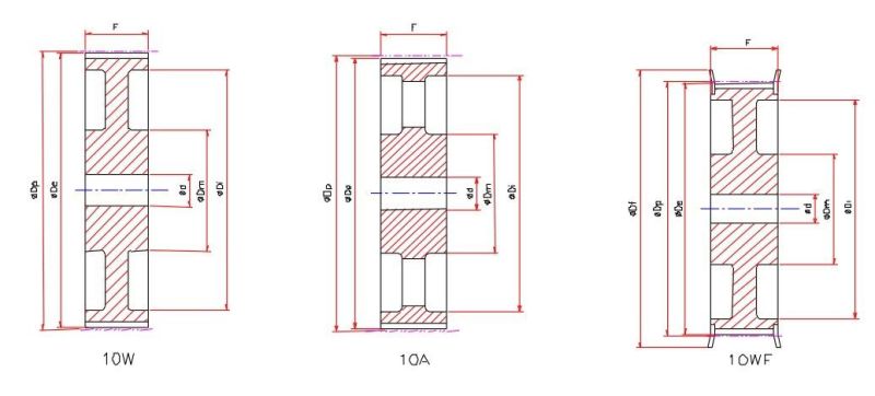 Aluminium Timing Pulleys Mxl XL L H Xh Xxh T2.5 T5 T10 At5 At10 3m Gt2 Timing Belt Pulley