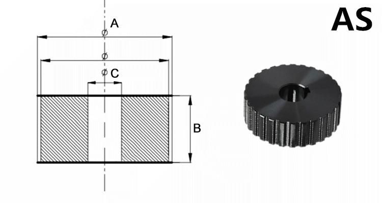 Precision Black 150mm Width T5 Timing Belt Pulley