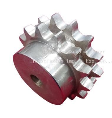 DIN Standard Stainless Steel Double Sprocket with One Hub