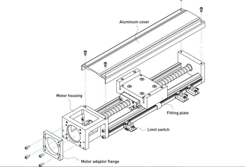 Linear Guide Module Kk60 Single Axis Robot Linear Actuators