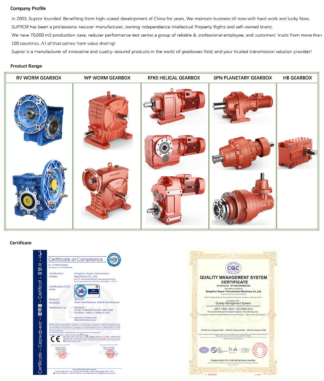 S Series Flange Mounted 90 Degree Worm Gear Motor Gearbox