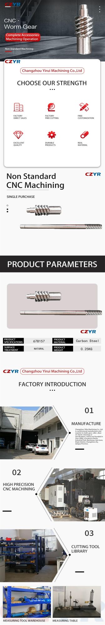 Custom Heat Treatment Worm Gear for Agriculture Machine