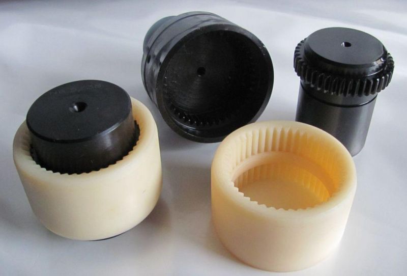 2 Section Curved Tooth Coupling Nl14 19 24 28 32 38 42 48 55 65 Nylon Sleeve Inner Gear Coupling