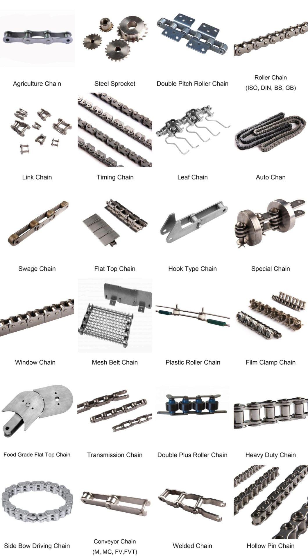 Supply Steel Conveyor Chain 38.1mm Pitch Width Optional Plate Stainless Steel Flat Top Chain K300 K325 K350 K400 K450 K500 K600 K750