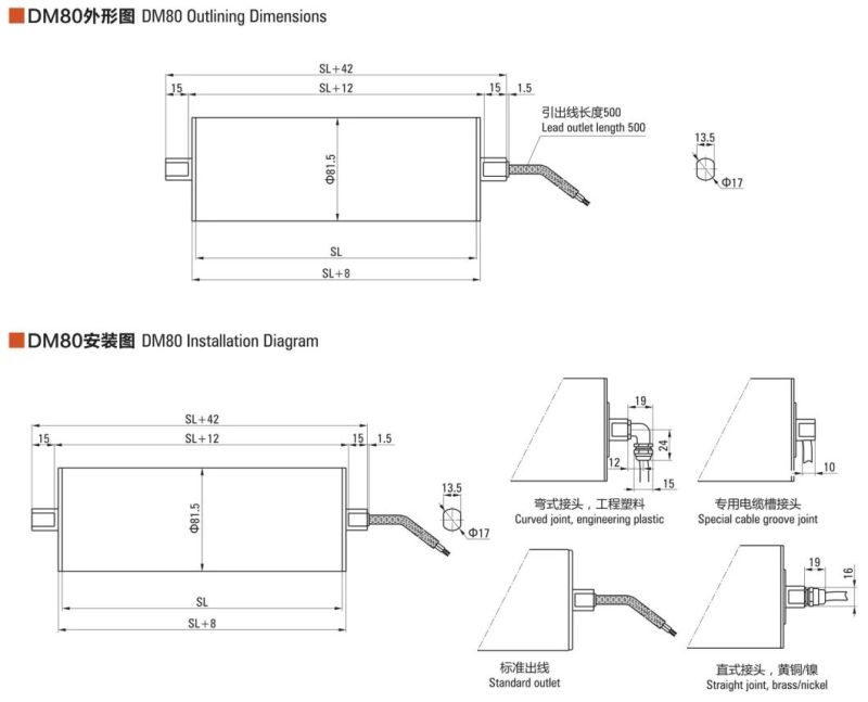 ZD Light Load Type DC Series DM80 Single Phase Motor Roller
