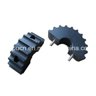 CNC Turning &amp; Drawing Solid Plastic POM Derlin Pulley Gear / Sprocket Gear / Split Gear