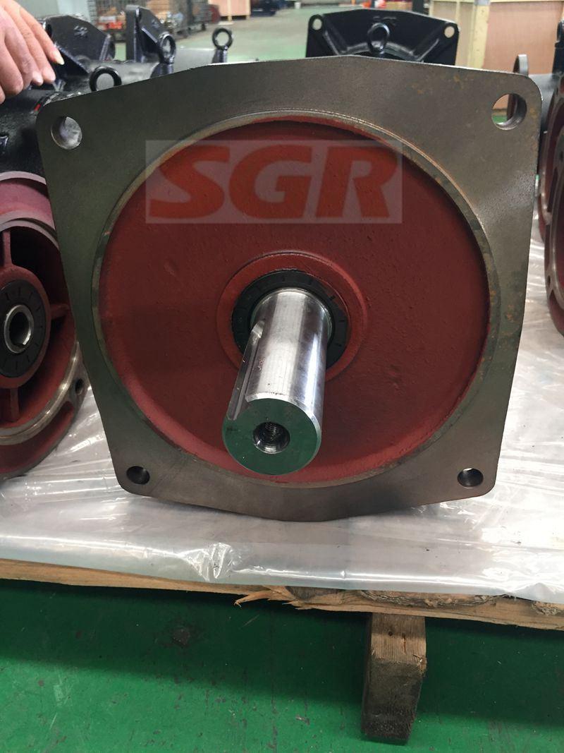 Inline Shaft with Flange Helical Gearbox