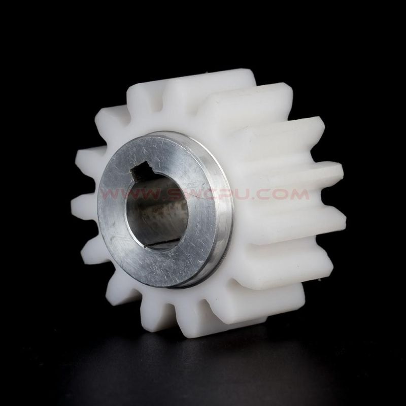 Custom Hard Teeth Big Plastic Gear Inside Steel Plate