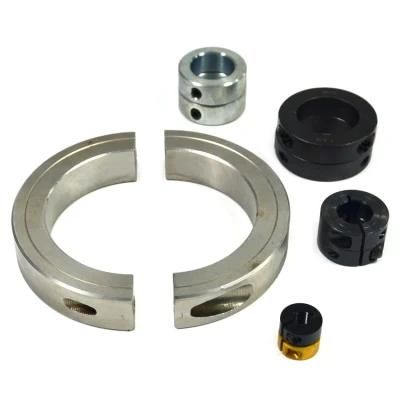 40mm to 100mm 1/4 to 4 Inch Set Screw Double Split Shaft Clamp Collar for Bearing Mounting