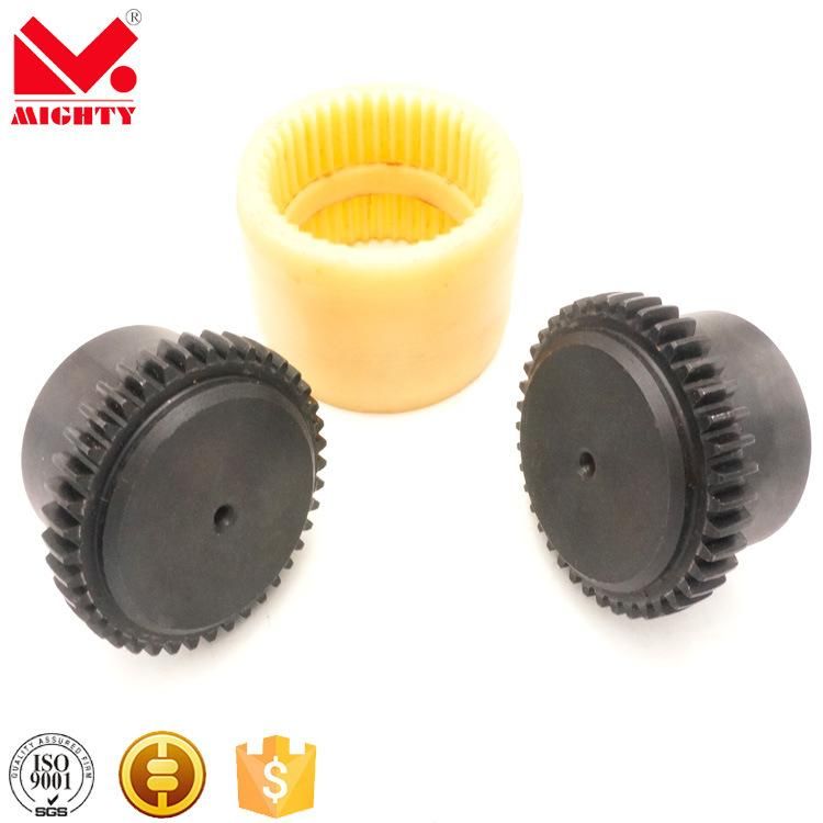 Chinese Manufacturer Metric Nylon Sleeve & Curved Tooth Gear Couplings with Nylon Outer Sleeve