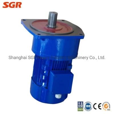 Flanged Mounted Helical Geared Motor Aluminum Housing