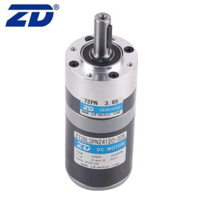 ZD 72mm 24 Voltage Brush/Brushless Precision Planetary Transmission Gear Motor with CE Certification