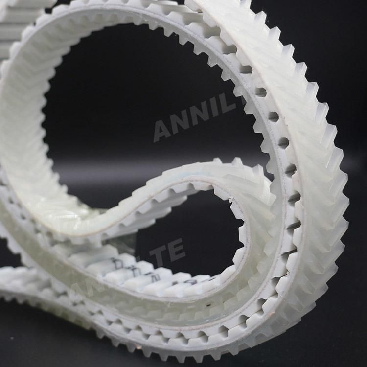 Annilte Hight Wear Resisting Seamless Transmission Industrial Red /Yellow/Black Coated PU Rubber Conveyor Timing Belt