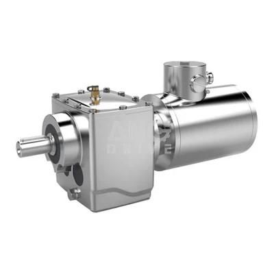 Stainless Steel 304 Inox Gear Box Hygienic Reductor Sea Food Machinery Helical Bevel Geared Electric Reducer Motor