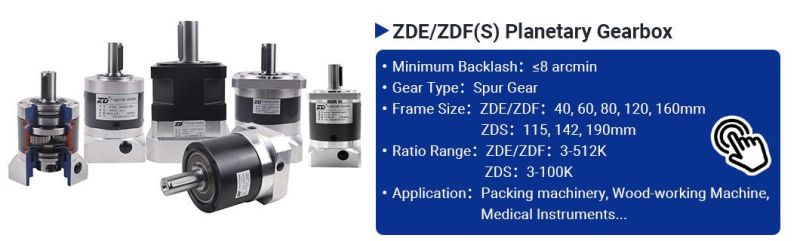 ZD High Precision Low Backlash Spur or Helical Gear Planetary Speed Gear Reducer Gearbox For Servo Motor Steeping Motor