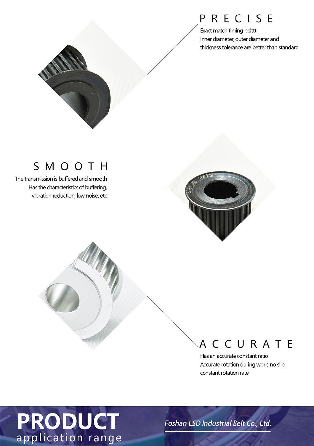 Factory Customized High Precision Timing Pulley for Tooth Type 1.5gt Gt2 3gt 5gt Mxl XL L H Xh Xxh 2m 3m 5m 8m 20m T5 T10