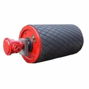 High Wear Resistant Layer Conveyor Pulley Rubber Roller Lagging Grooved Drum Lagging Rubber Coated Pulley