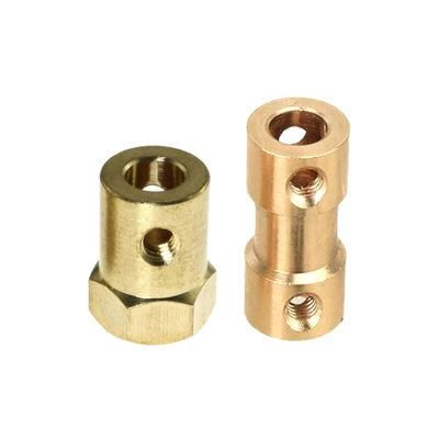 3mm 4mm 6mm 8mm Hex Brass Flexible Motor Shaft Connector Coupling