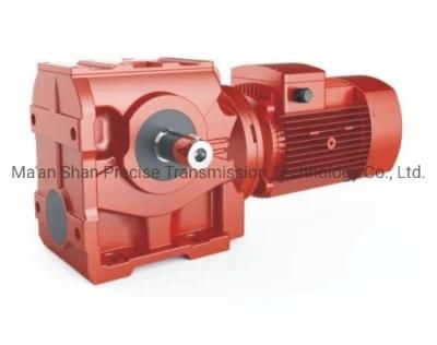 Small Right Angle Helical-Worm Motor Reducer S47 Sf47 SA47 Saf47 Sat47 Saz47 Helical Worm Gear Speed Reducer 90 Degree Gear Box