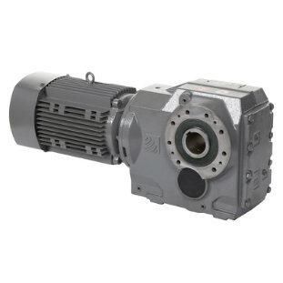 Helical Bevel Gearbox with Motor