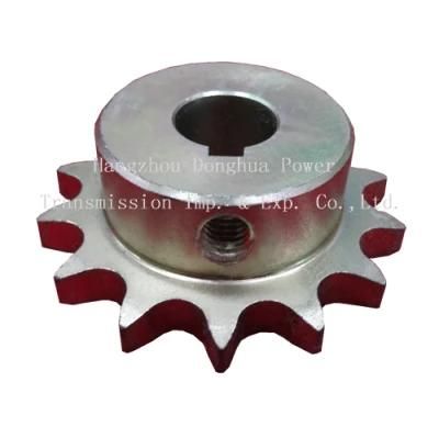 Yellow Zinc Plated Double Pitch Sprocket with Keyway and Screw Eav131