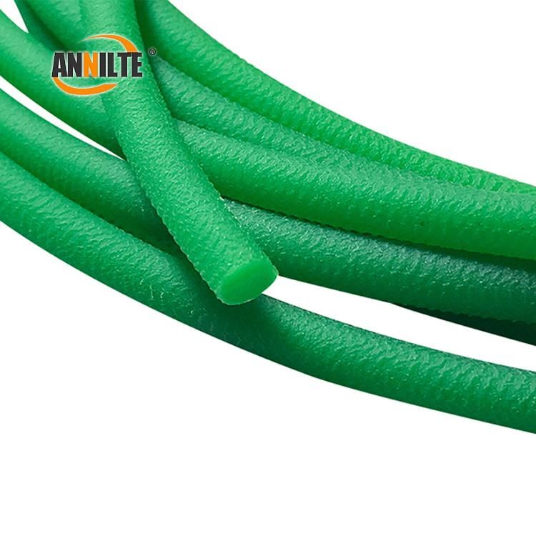 Annilte High Strength Round Red Green PU Polyurethane Color Green Conveyor Transmission Belt