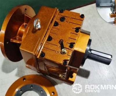 Aokman R Series Foot-Mounted Speed Reducer Ratio 1/100 Helical Gearmotor