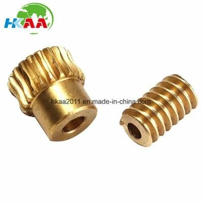 Custom Motor Output Brass Copper Worm Wheel Gear Reduction Ratio Gear