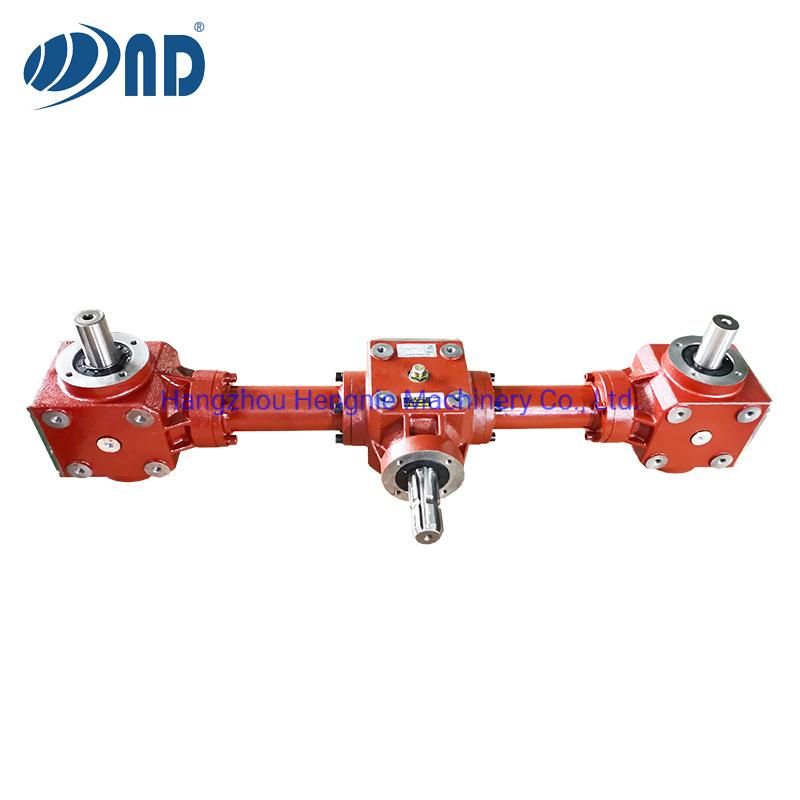 ND Brand Agricultural Three Conjoined Gearbox Agriculture Gear Box Pto for Rotary Tiller Harvester Mixer Bundle Forage Power Harrow Machine