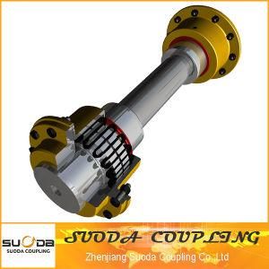 Large Transmission Torque with Intermediate Shaft Flexible Spring Grid Coupling