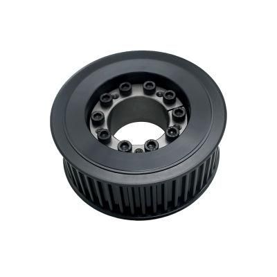 Timing Belt Pulley Factory Customized Aluminum Surface Blackened Expansion Sleeve