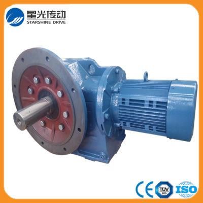 Three Phase Helical Worm Geared Motor with Solid Shaft