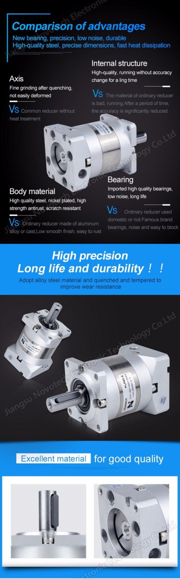 Servo Motor/Stepper Motor Planetary Gearbox/ Reducer High Precision with Low Backlash/Helical Bevel Gearbox