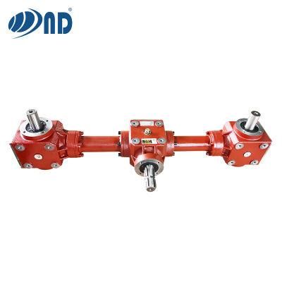 ND Brand Agricultural Three Conjoined Gearbox Agriculture Gear Box Pto for Rotary Tiller Harvester Mixer Bundle Forage Power Harrow Machine