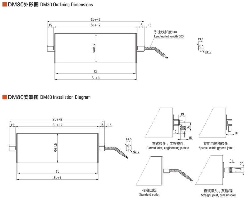 ZD DM80 High Quality Drum Electric Motor Roller Drum Motor