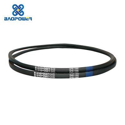 Baopower High Quality Metric Narrow Wedge Wrapped Industrial Power Transmission Drive Rubber V-Belts SPA Spb Spc 3V 5V 8V