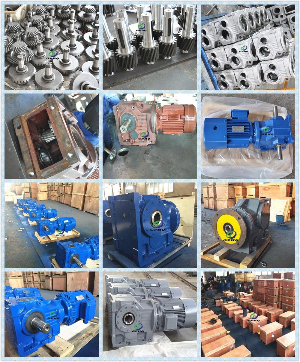 90 Degree Bevel Helical Transmission Gearbox with 7.5kw Motor for Cranes