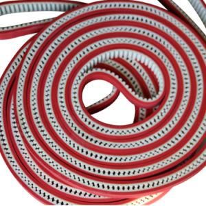 Industrial Single Sided At10 PU Timing Belt Coated Red Rubber for Glass Industry
