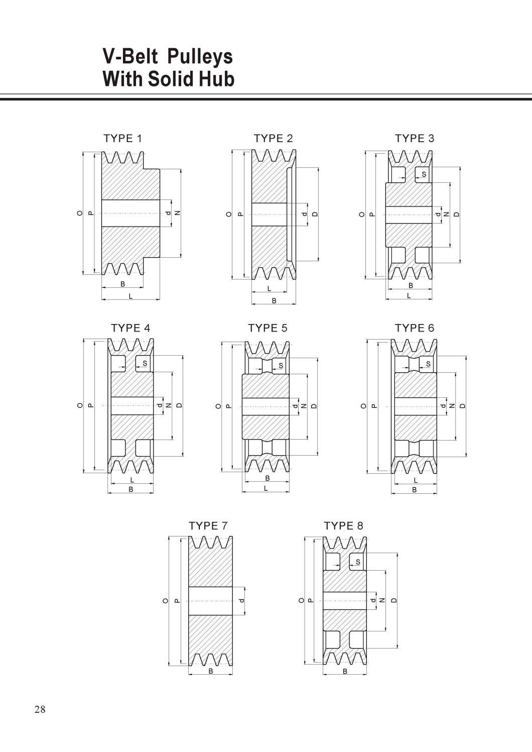 V-Belt Pulley for Taper Bore