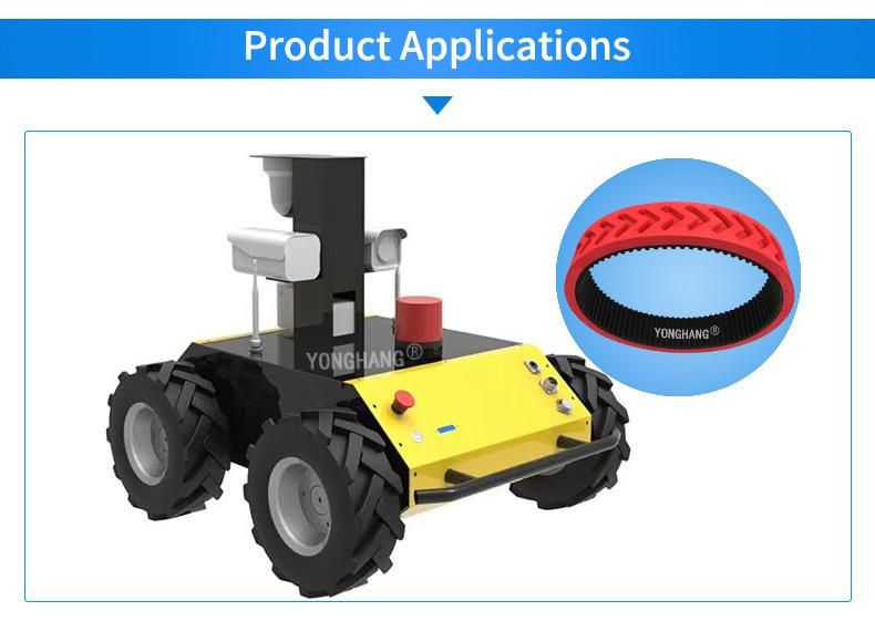 Manufacturers Custom Smart Robot Cater Pillar Drive Belt Rubber Material Robot Track Belt