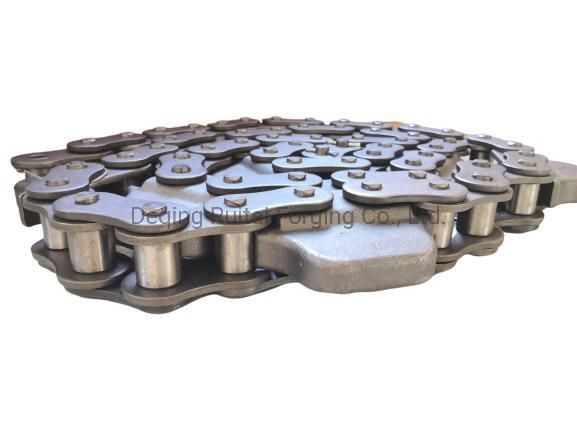 China Factory of Industrial Steel Forging Chain with Machinery Parts and Bucket Transmission Elevator Conveyor Roller Bush Forged Chain Link in Cement Industry